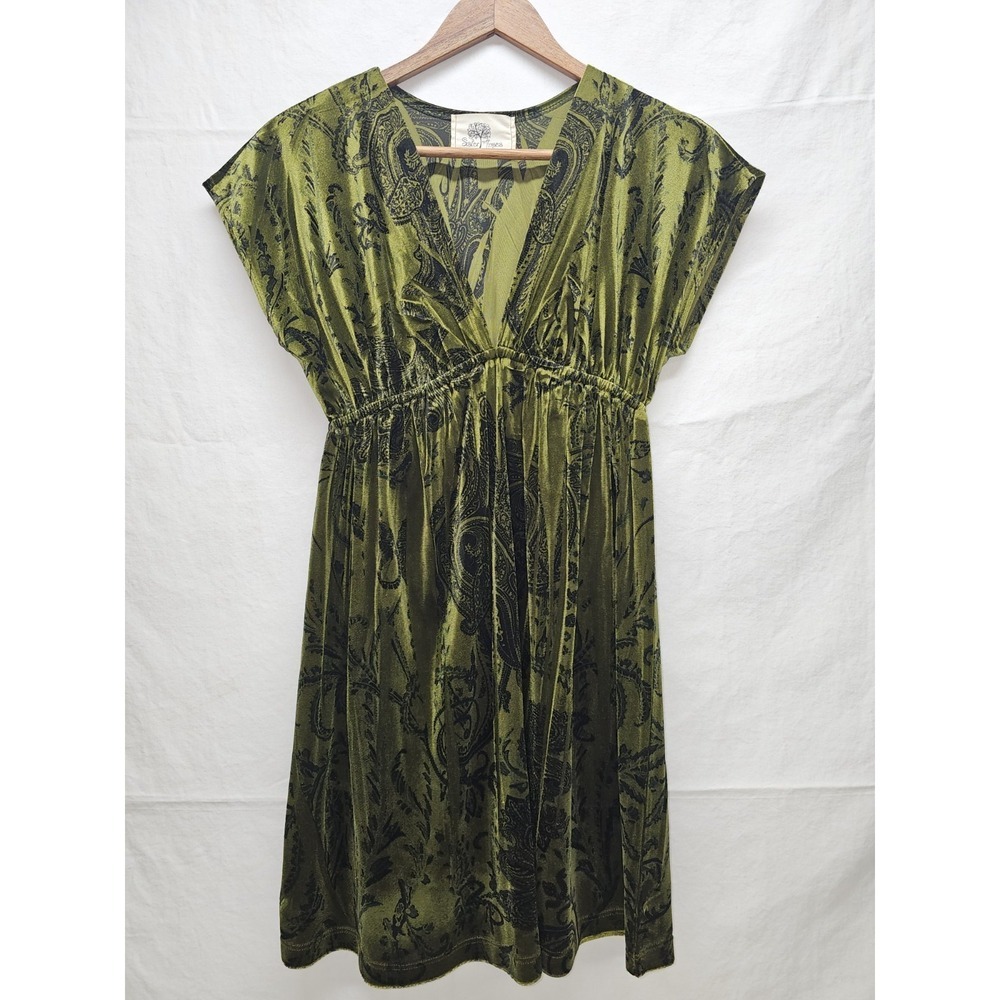 Sister Moses Mini Velvet Dress Boho Gypsie Forest Fairy Whimsigoth Artsy